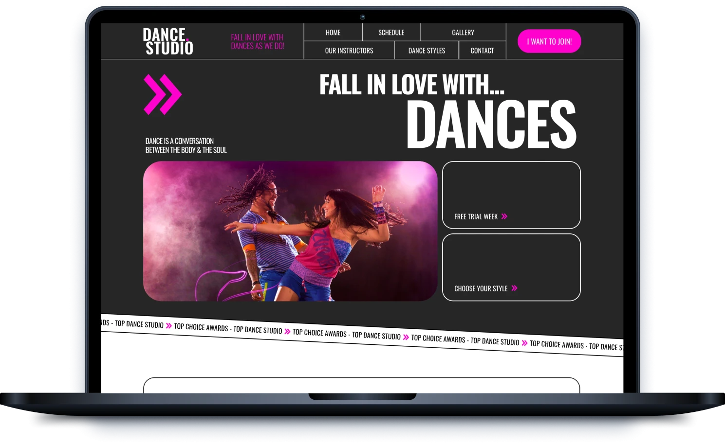 Dance.Studio – Website Design
